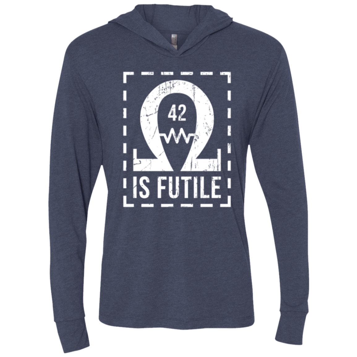 T-Shirts Vintage Navy / X-Small Resistance is Futile Triblend Long Sleeve Hoodie Tee