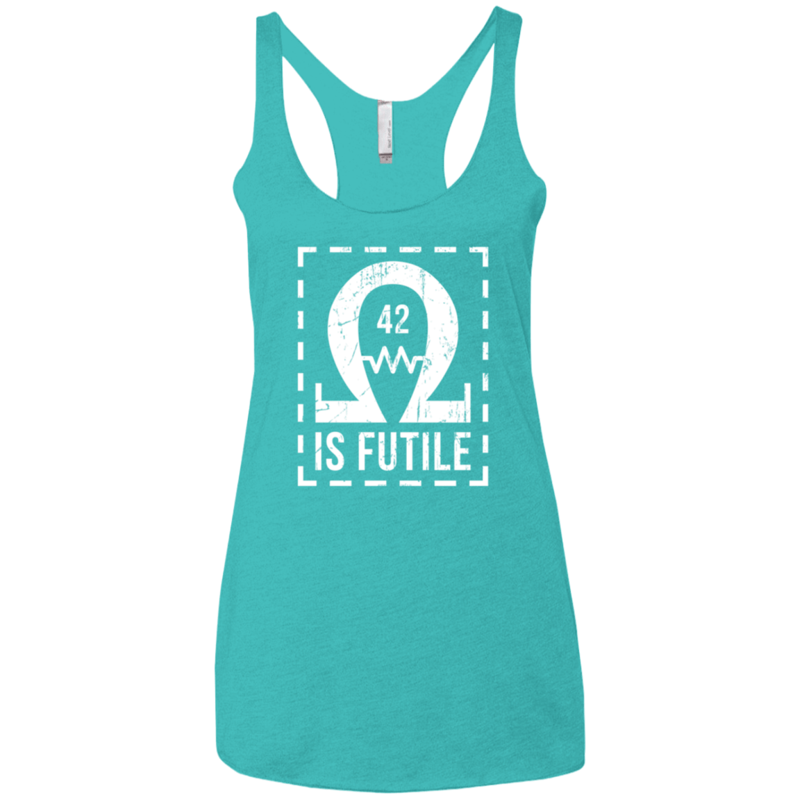 T-Shirts Tahiti Blue / X-Small Resistance is Futile Women's Triblend Racerback Tank