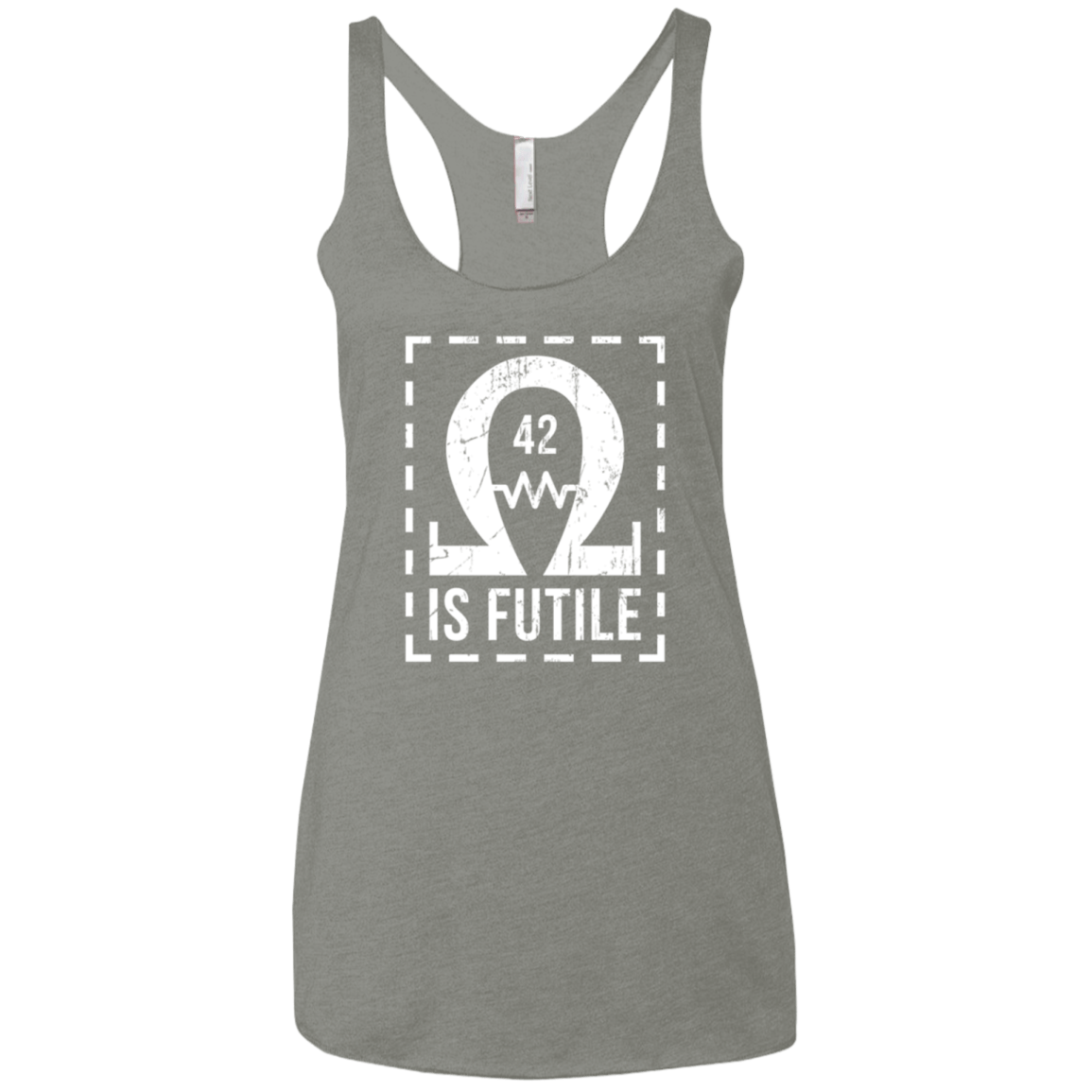 T-Shirts Venetian Grey / X-Small Resistance is Futile Women's Triblend Racerback Tank