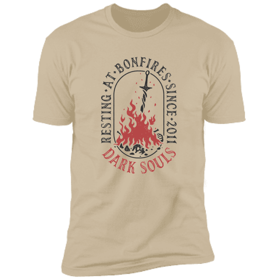 T-Shirts Sand / S Resting at Bonfires Men's Premium T-Shirt