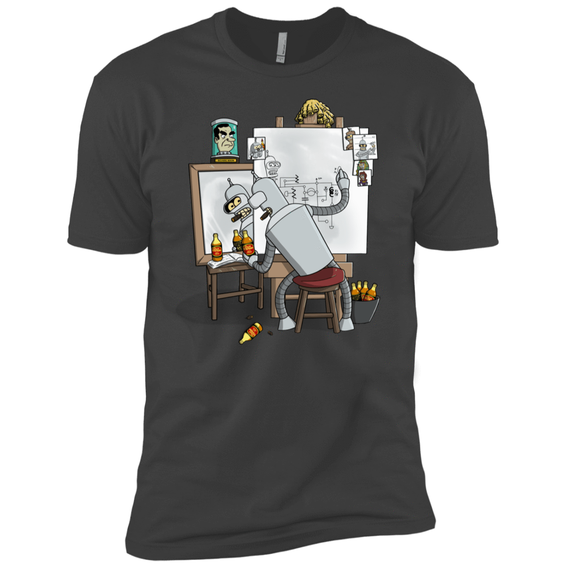 T-Shirts Heavy Metal / YXS Retrato de un Robot Boys Premium T-Shirt