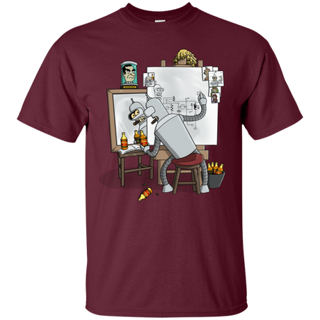 T-Shirts Maroon / S Retrato de un Robot T-Shirt
