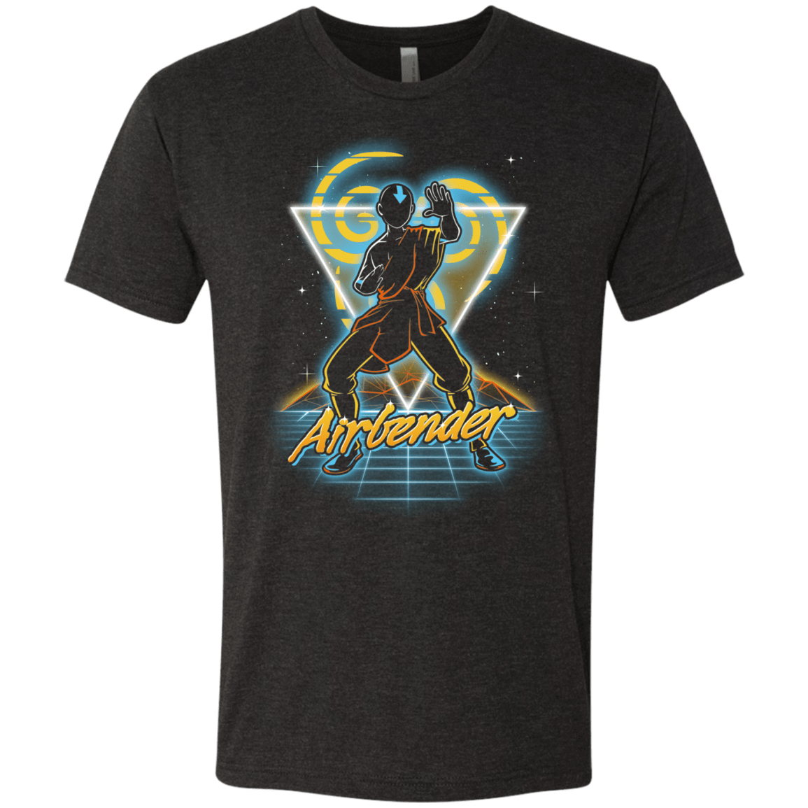 T-Shirts Vintage Black / S Retro Airbender Men's Triblend T-Shirt