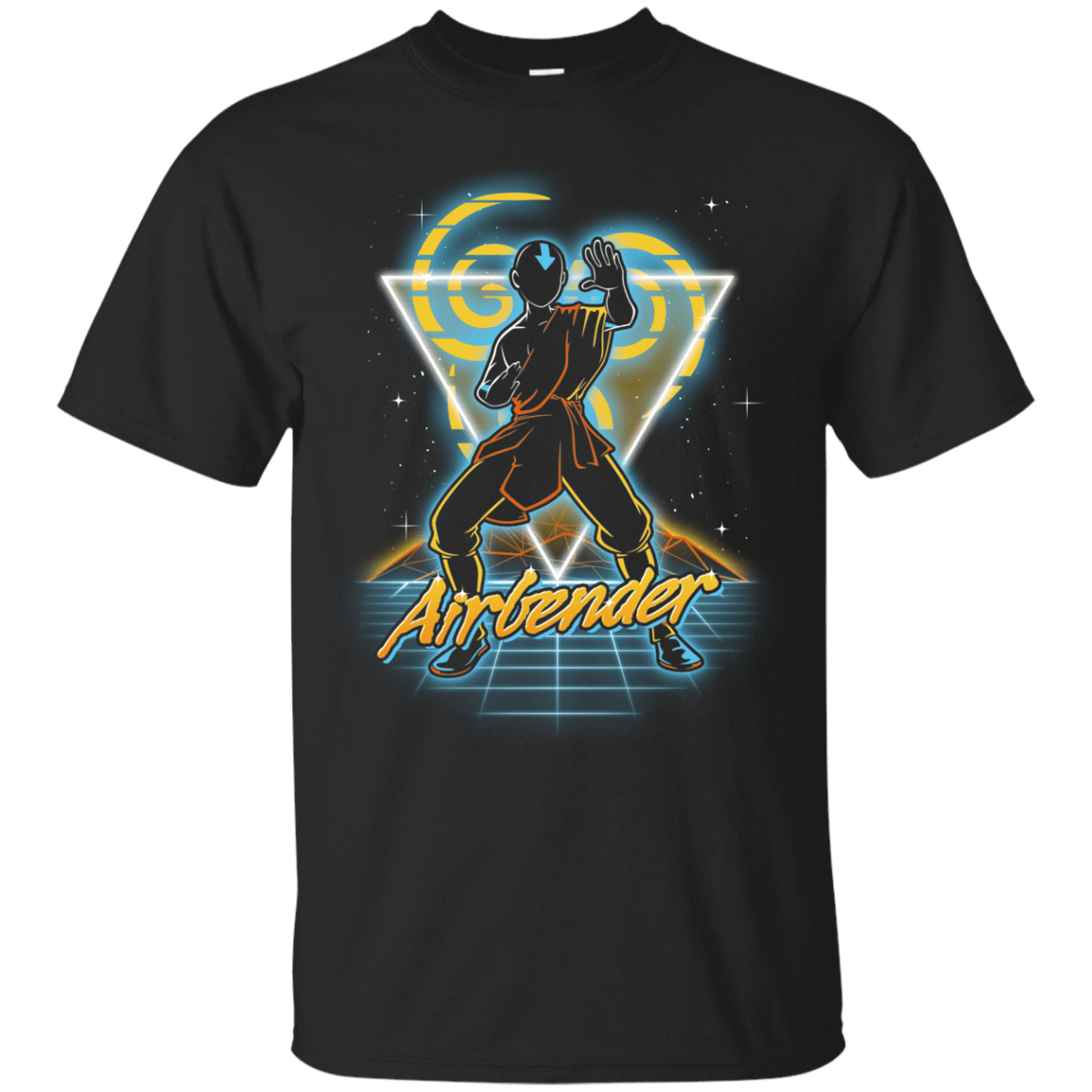 T-Shirts Black / S Retro Airbender T-Shirt
