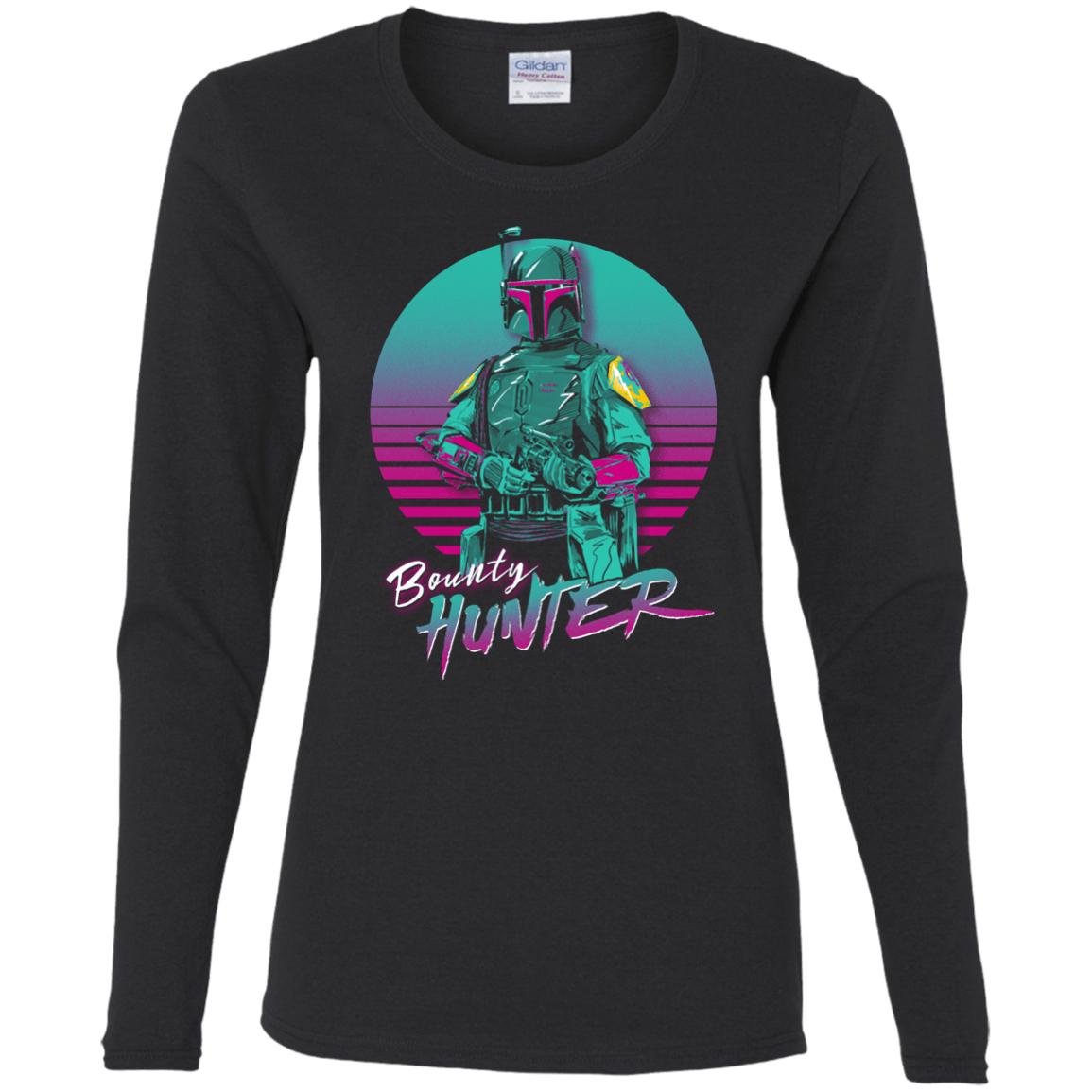 T-Shirts Black / S Retro Bounty Hunter Women's Long Sleeve T-Shirt
