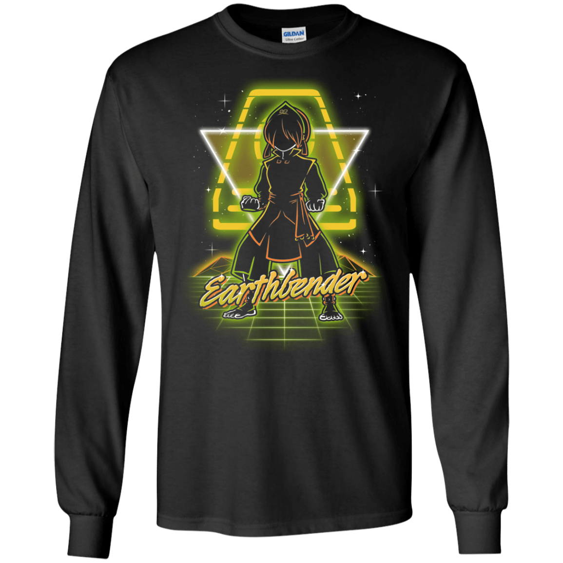 Retro Earthbender Men's Long Sleeve T-Shirt