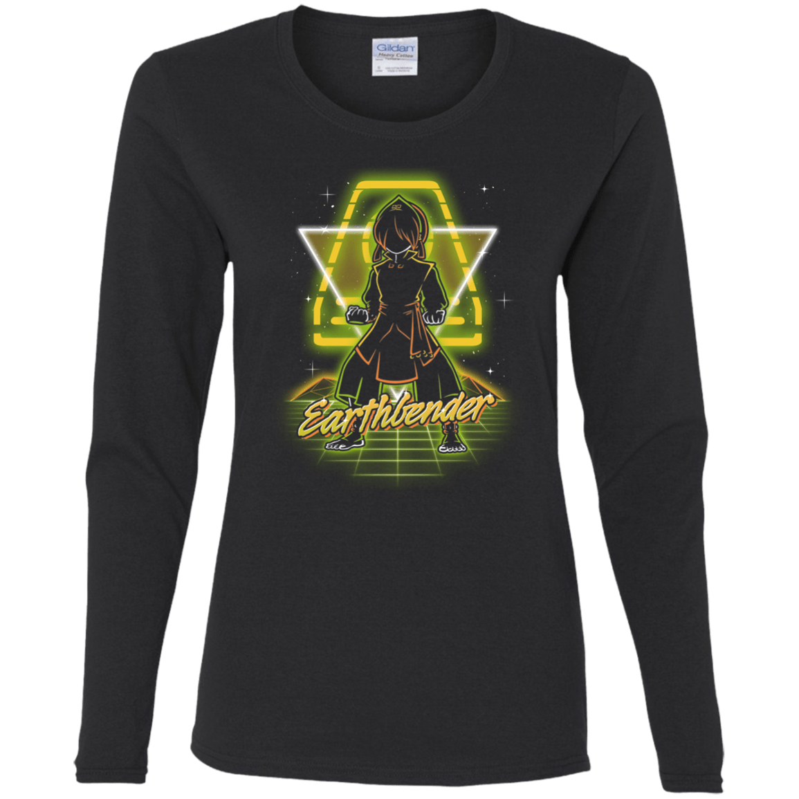 Retro Earthbender Women's Long Sleeve T-Shirt