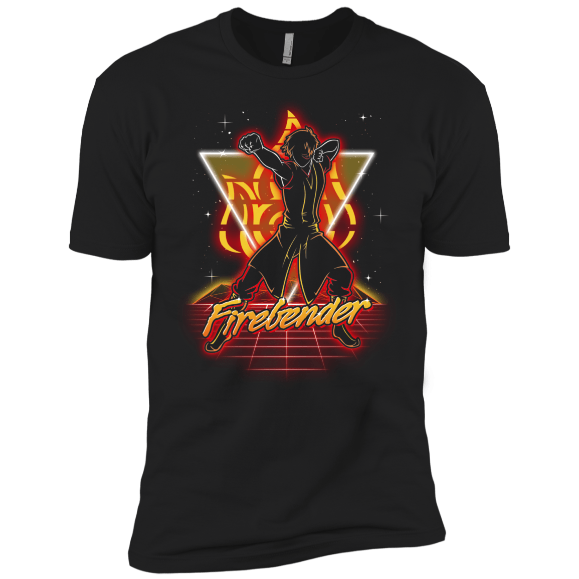 T-Shirts Black / X-Small Retro Firebender Men's Premium T-Shirt