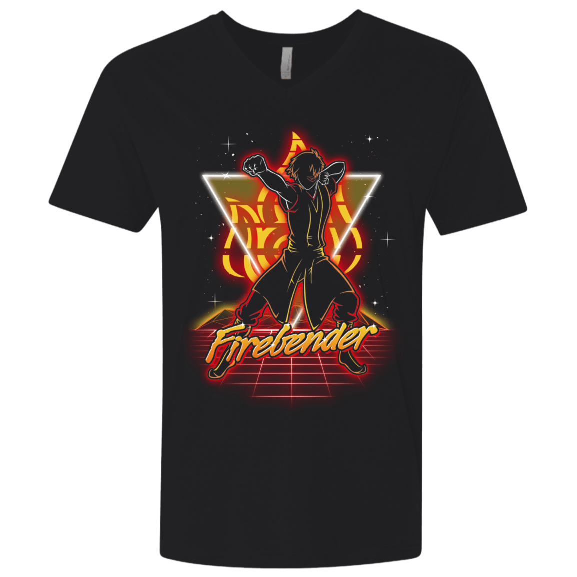 Retro Firebender Men's Premium V-Neck