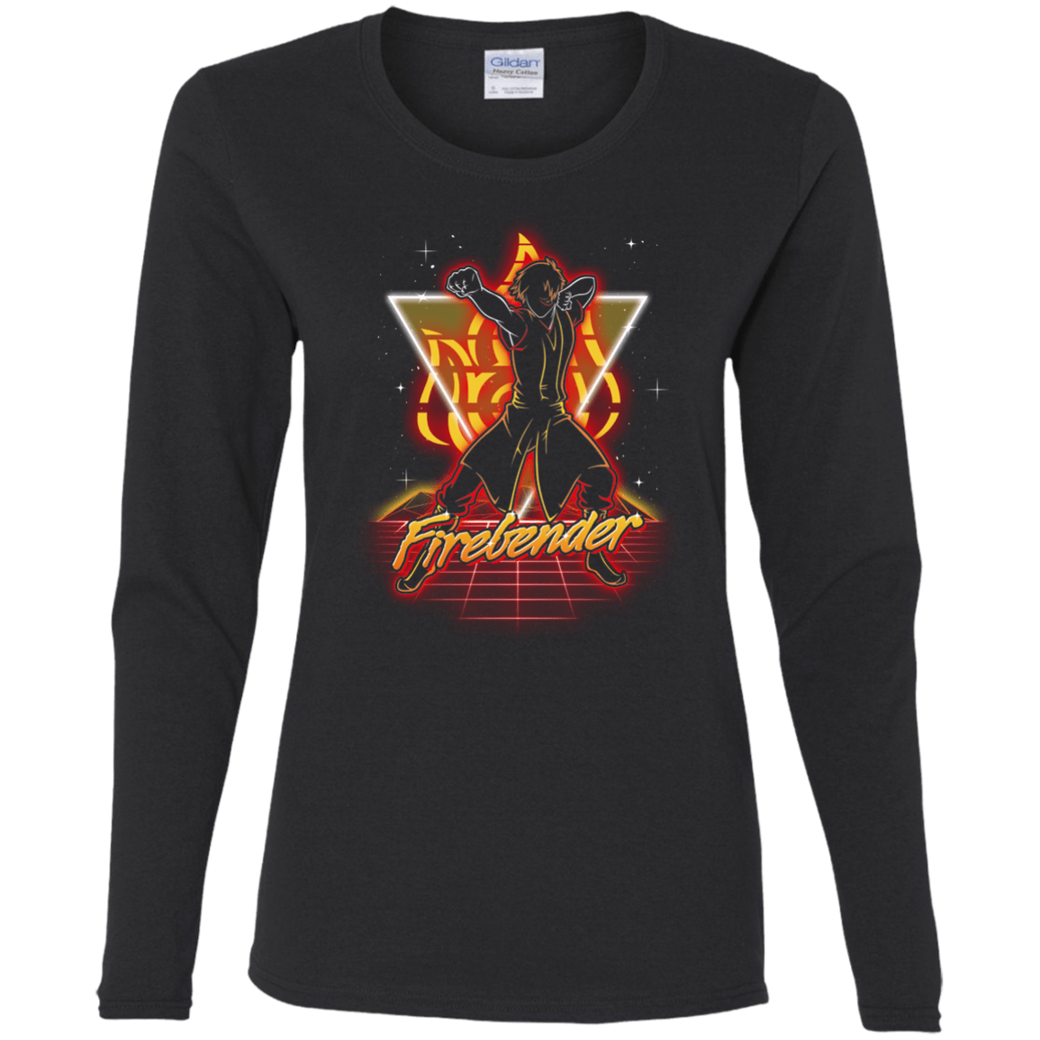 Retro Firebender Women's Long Sleeve T-Shirt