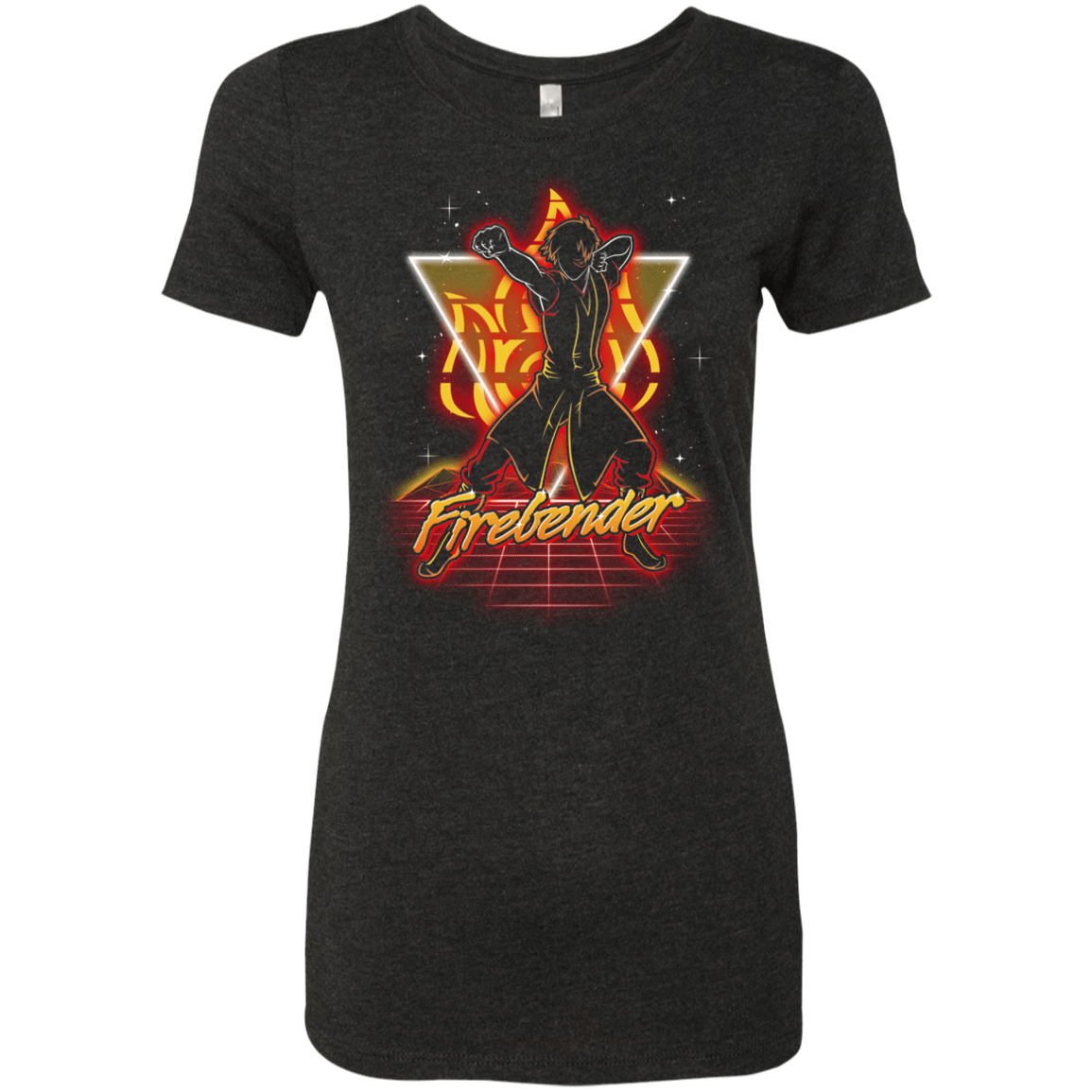T-Shirts Vintage Black / S Retro Firebender Women's Triblend T-Shirt