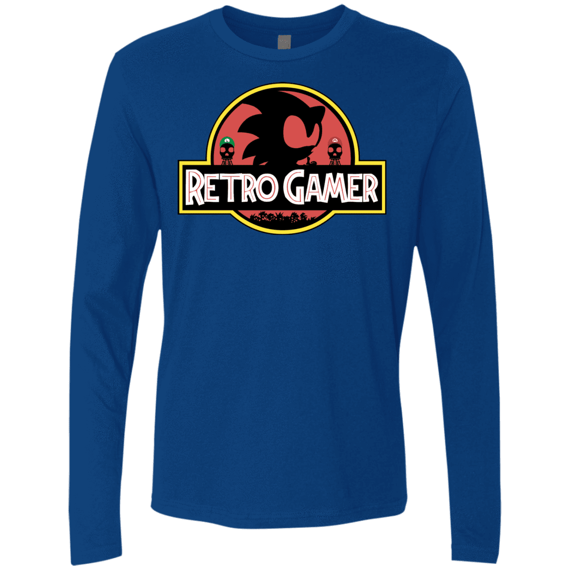 T-Shirts Royal / S Retro Gamer Men's Premium Long Sleeve