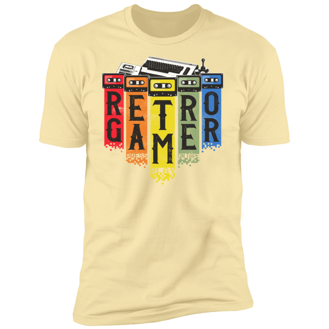 T-Shirts Banana Cream / S Retro Gamer Men's Premium T-Shirt