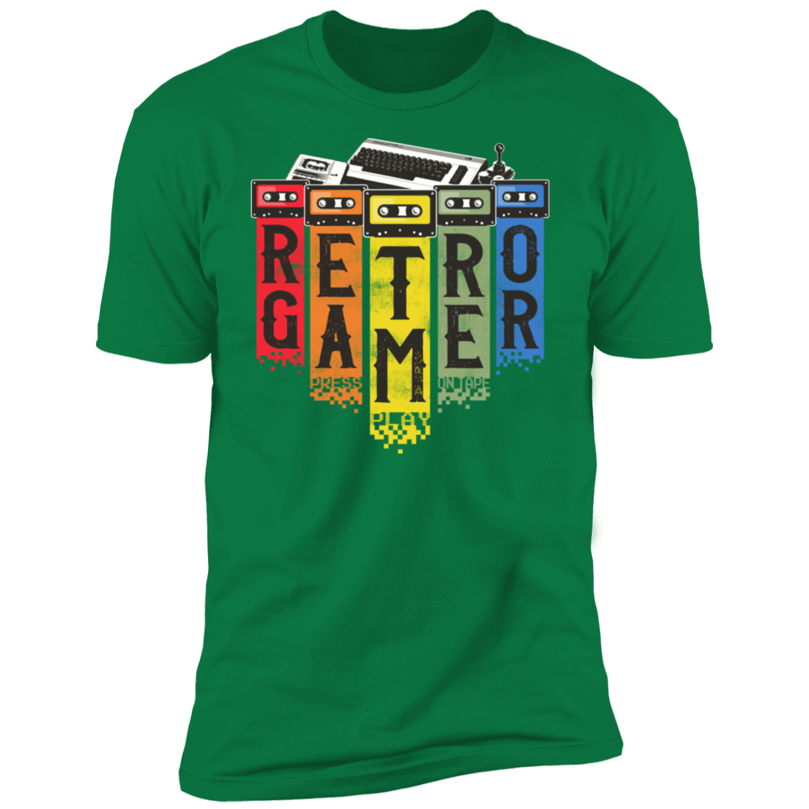T-Shirts Kelly Green / S Retro Gamer Men's Premium T-Shirt