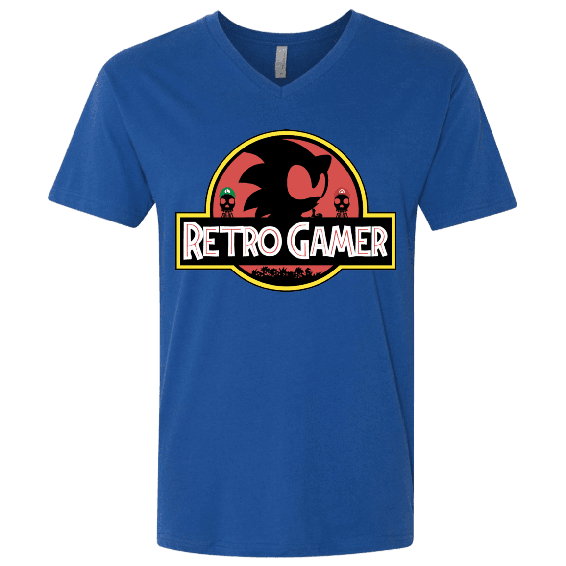 T-Shirts Royal / X-Small Retro Gamer Men's Premium V-Neck