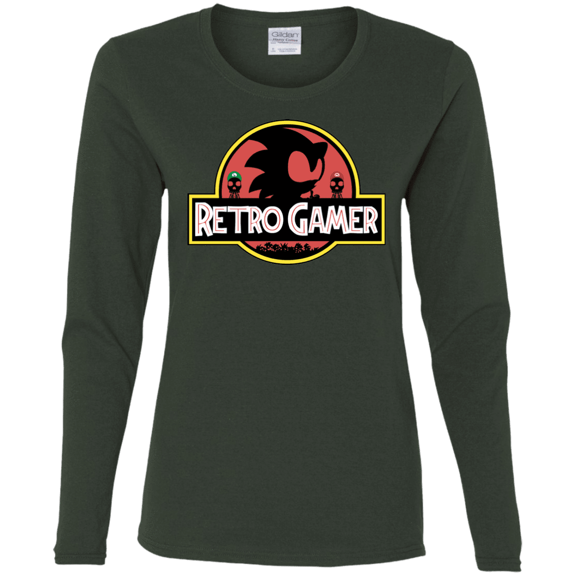 T-Shirts Forest / S Retro Gamer Women's Long Sleeve T-Shirt