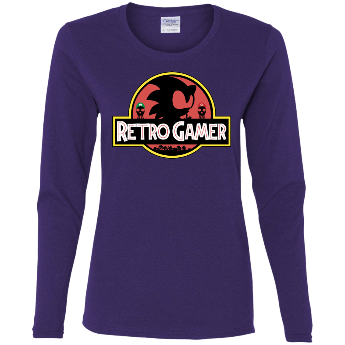 T-Shirts Purple / S Retro Gamer Women's Long Sleeve T-Shirt