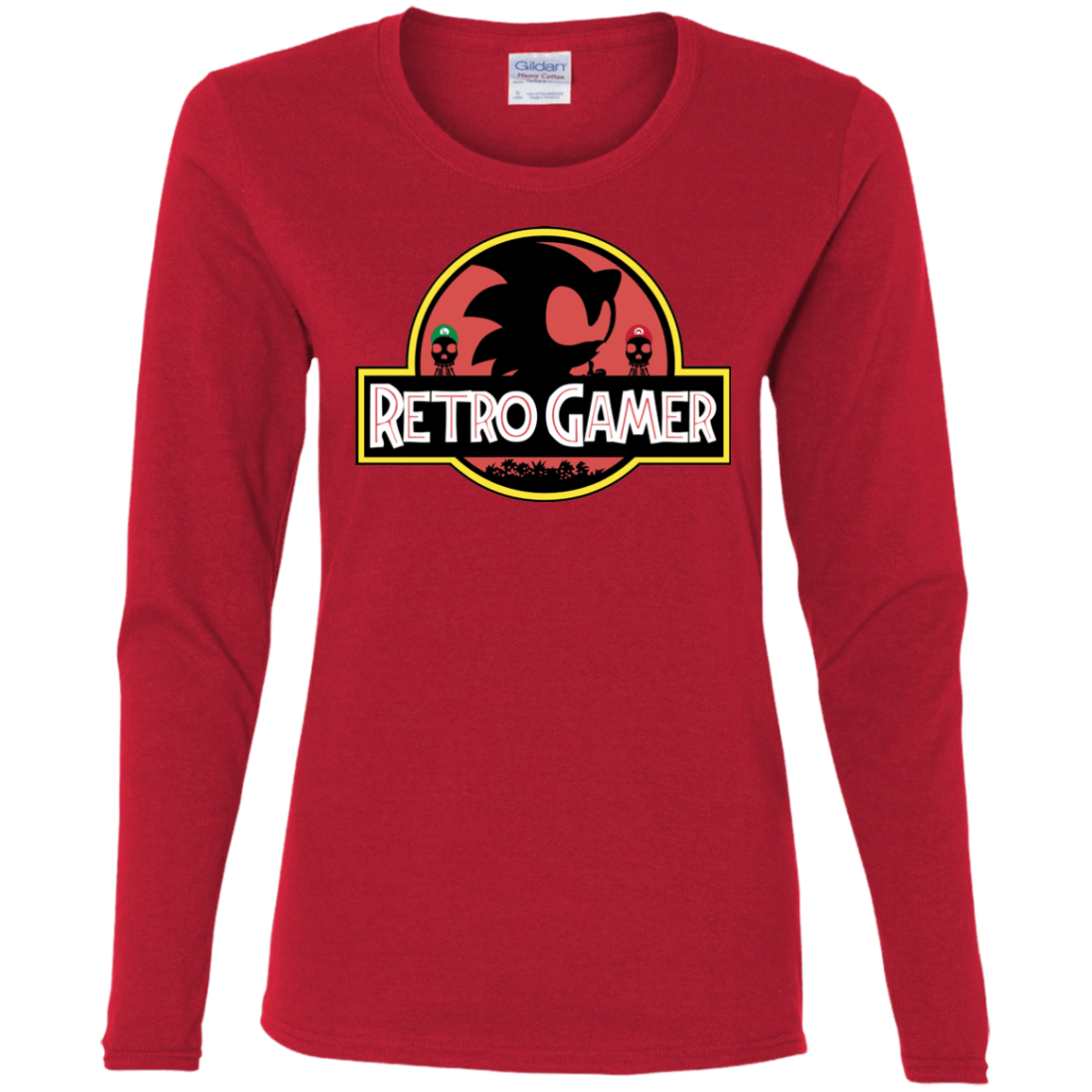 T-Shirts Red / S Retro Gamer Women's Long Sleeve T-Shirt