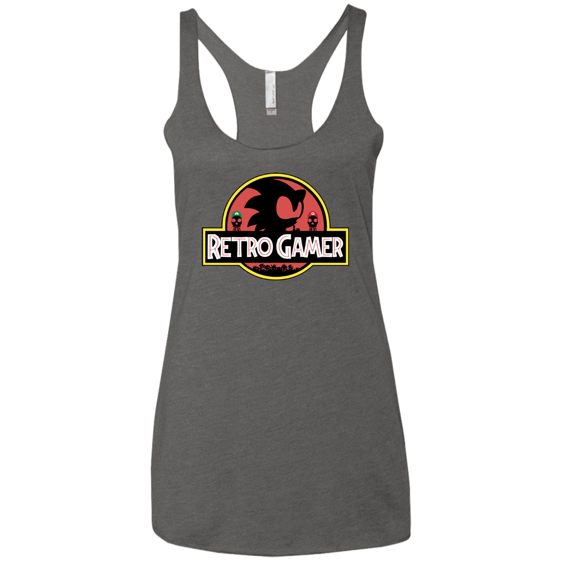 T-Shirts Premium Heather / X-Small Retro Gamer Women's Triblend Racerback Tank