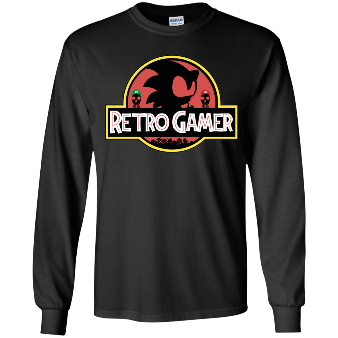 T-Shirts Black / YS Retro Gamer Youth Long Sleeve T-Shirt