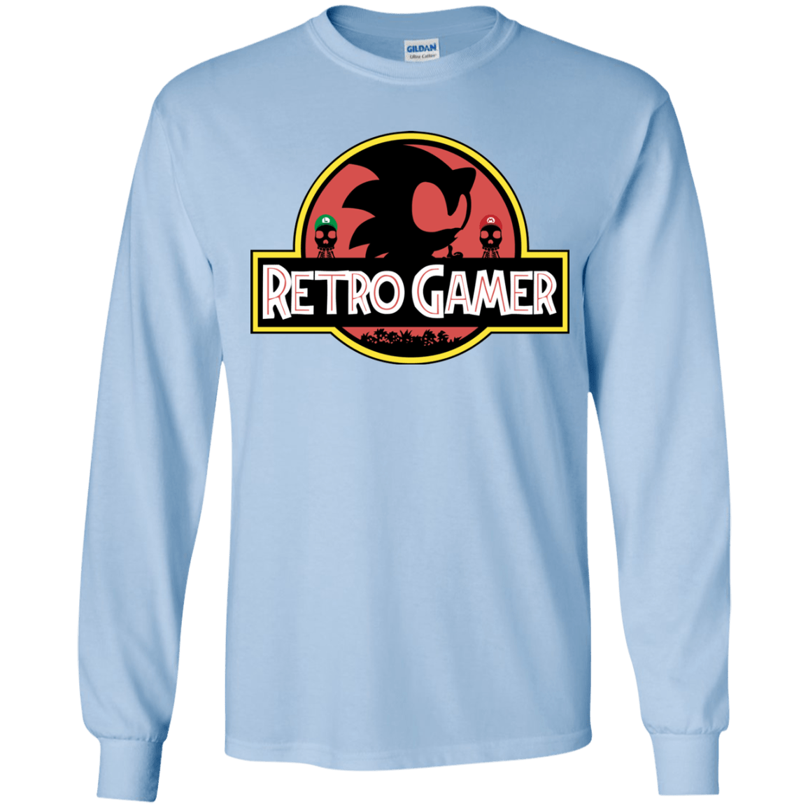 T-Shirts Light Blue / YS Retro Gamer Youth Long Sleeve T-Shirt
