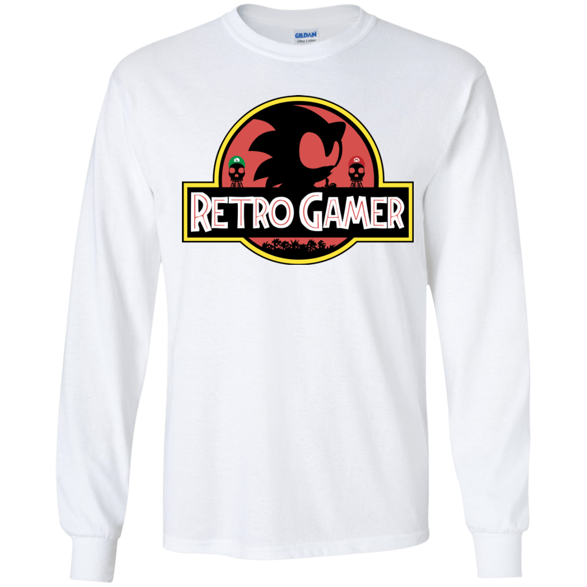 T-Shirts White / YS Retro Gamer Youth Long Sleeve T-Shirt