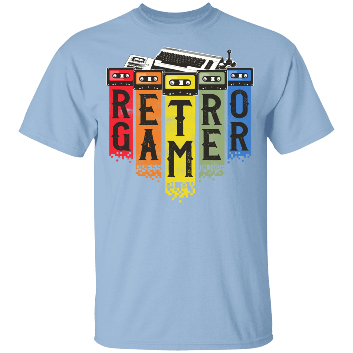 T-Shirts Light Blue / YXS Retro Gamer Youth T-Shirt