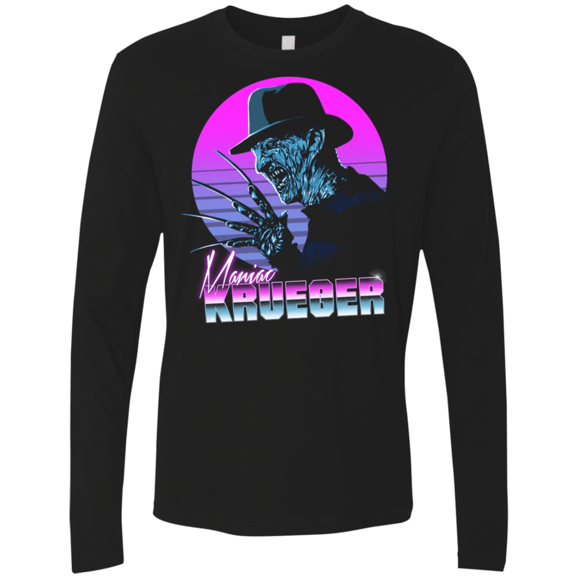 T-Shirts Black / S Retro Krueger Men's Premium Long Sleeve