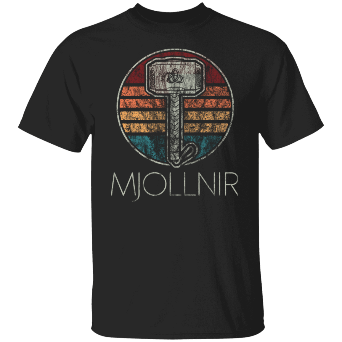 T-Shirts Black / S Retro Mjollnir T-Shirt