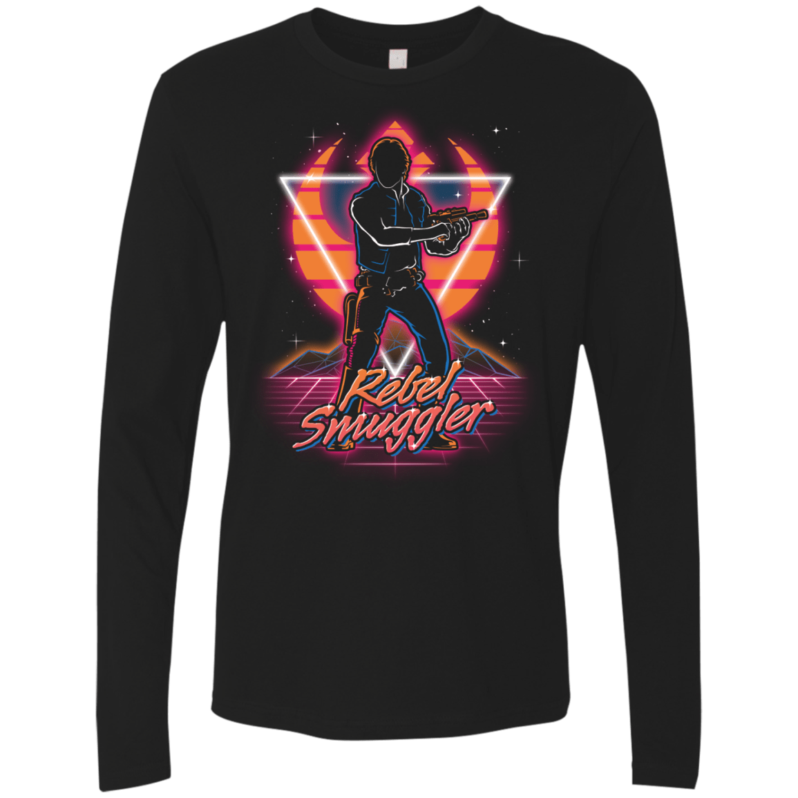 T-Shirts Black / S Retro Rebel Smuggler Men's Premium Long Sleeve