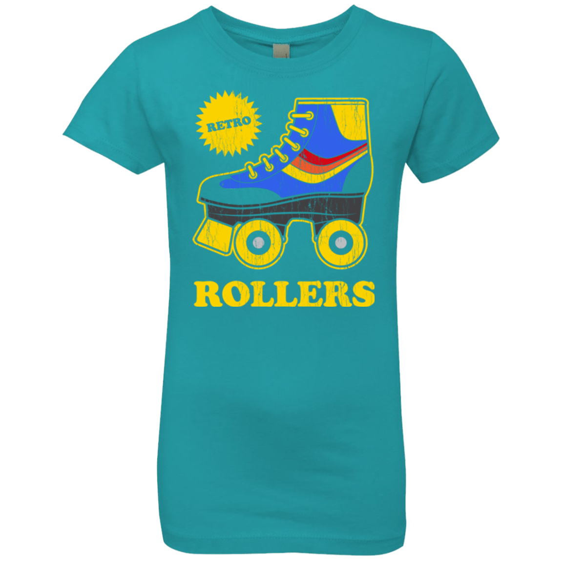T-Shirts Tahiti Blue / YXS Retro rollers Girls Premium T-Shirt