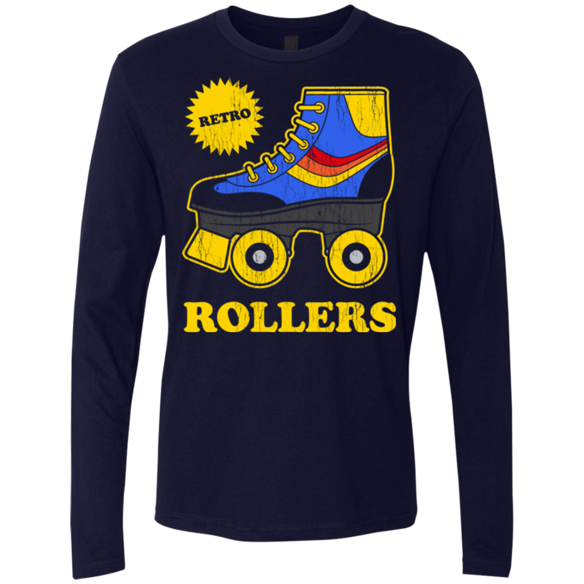 T-Shirts Midnight Navy / Small Retro rollers Men's Premium Long Sleeve