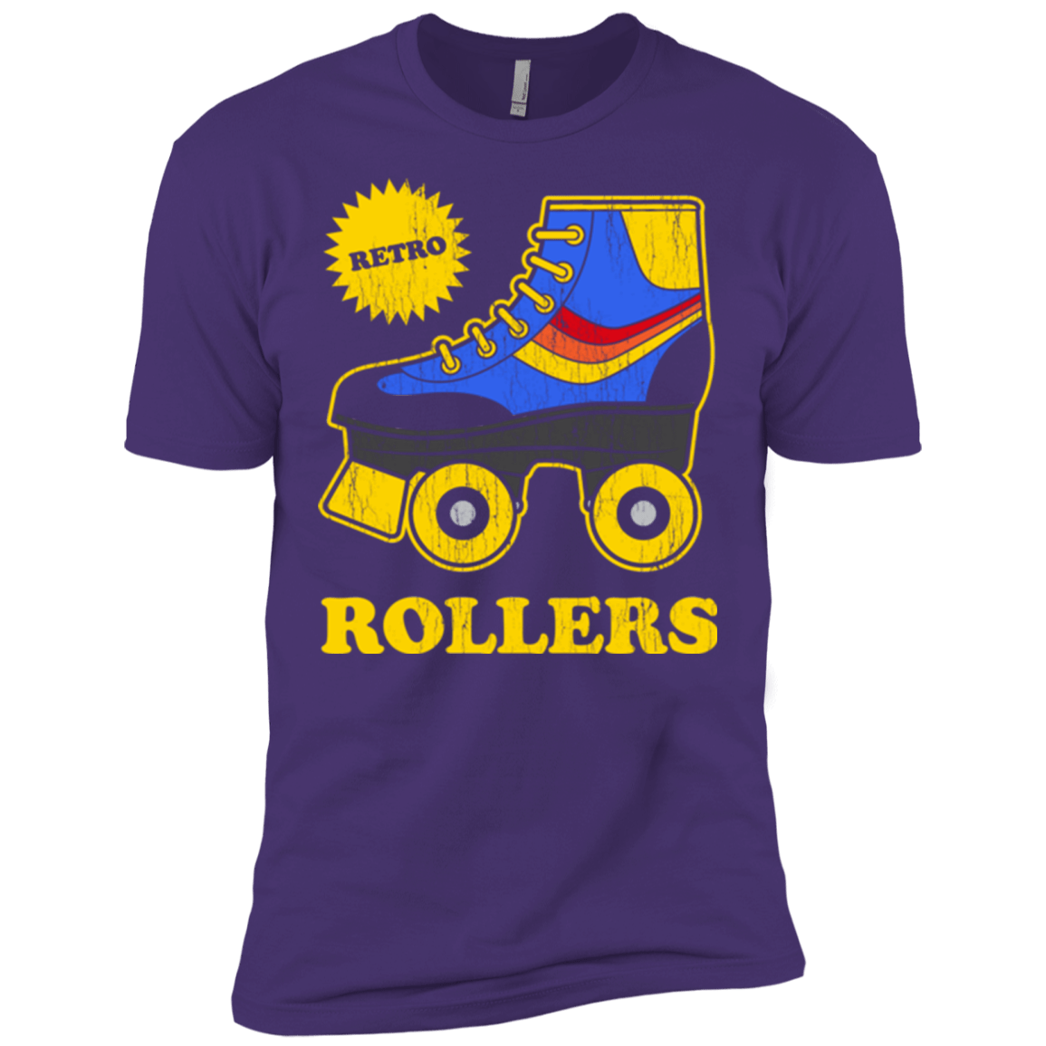 T-Shirts Purple / X-Small Retro rollers Men's Premium T-Shirt
