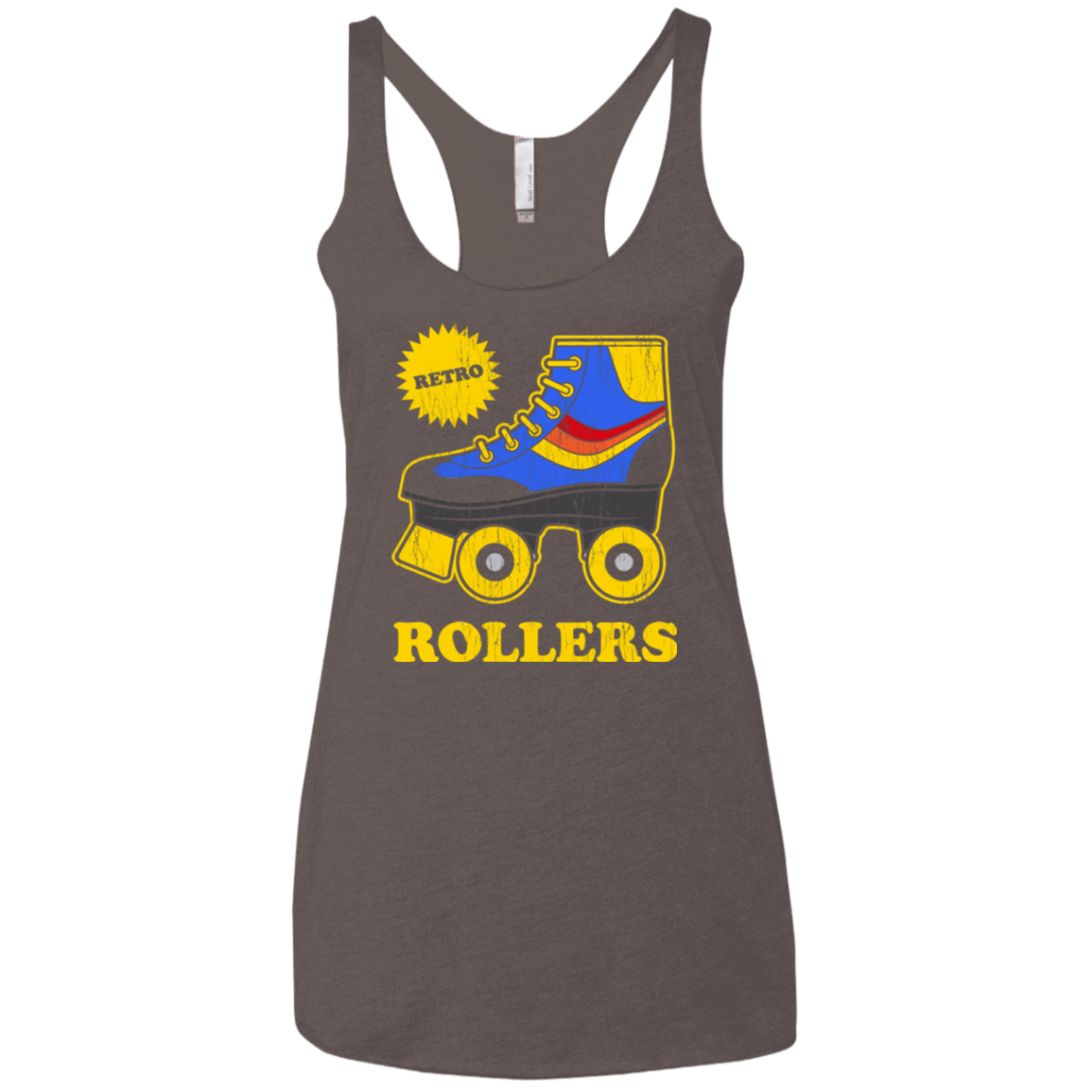 T-Shirts Macchiato / X-Small Retro rollers Women's Triblend Racerback Tank