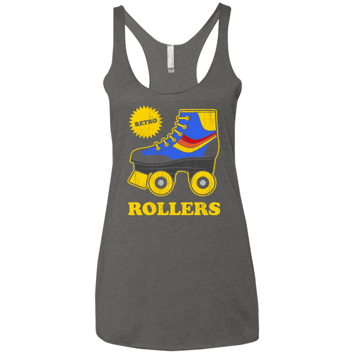T-Shirts Premium Heather / X-Small Retro rollers Women's Triblend Racerback Tank