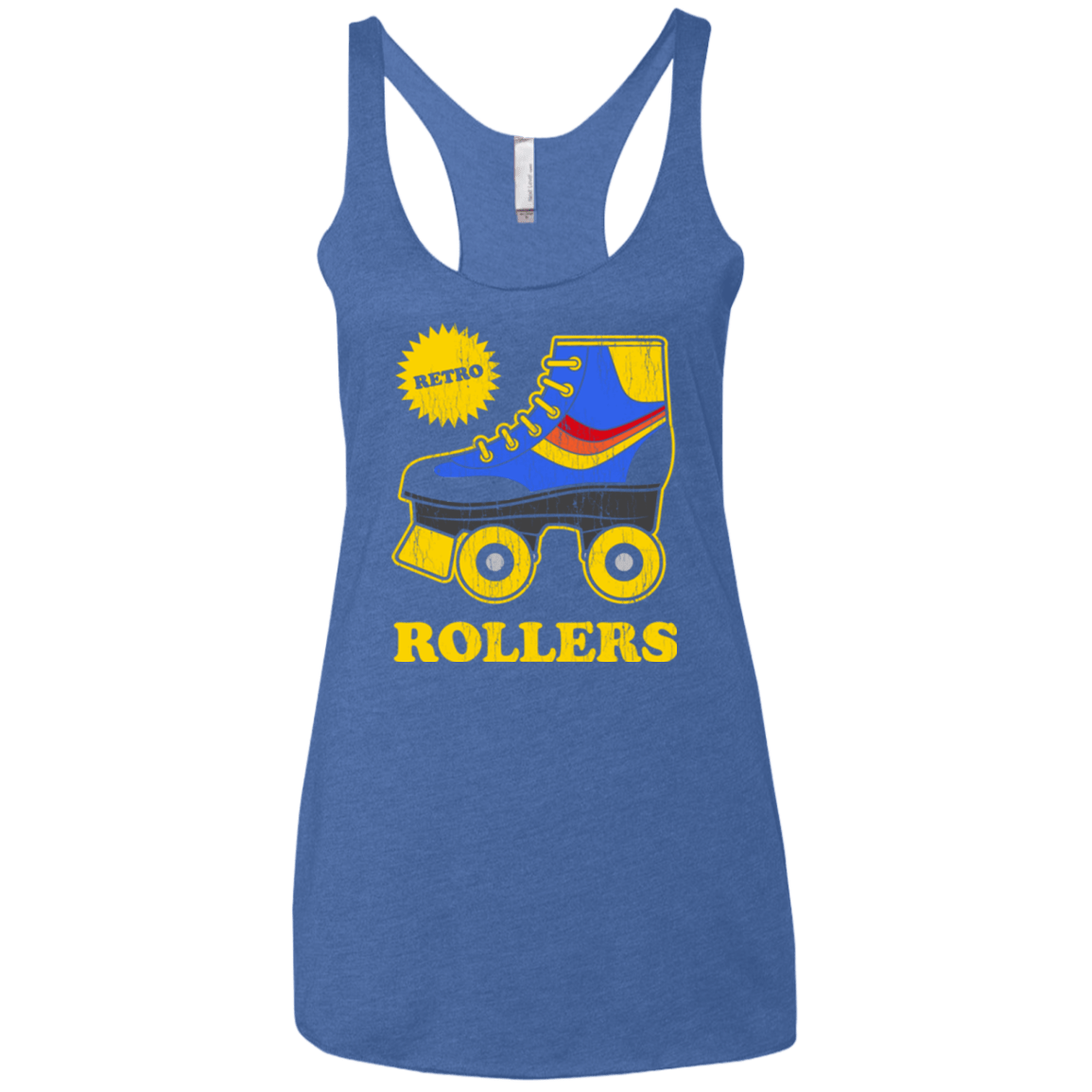 T-Shirts Vintage Royal / X-Small Retro rollers Women's Triblend Racerback Tank