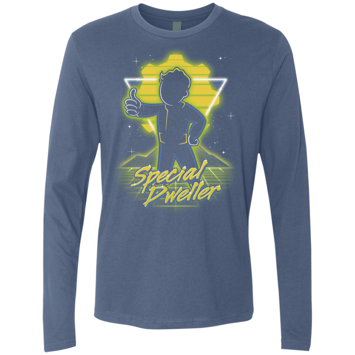 T-Shirts Indigo / S Retro Special Dweller Men's Premium Long Sleeve