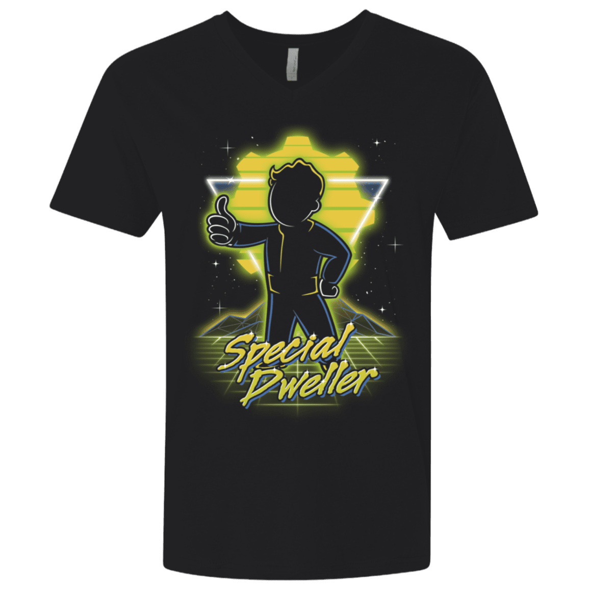 T-Shirts Black / X-Small Retro Special Dweller Men's Premium V-Neck
