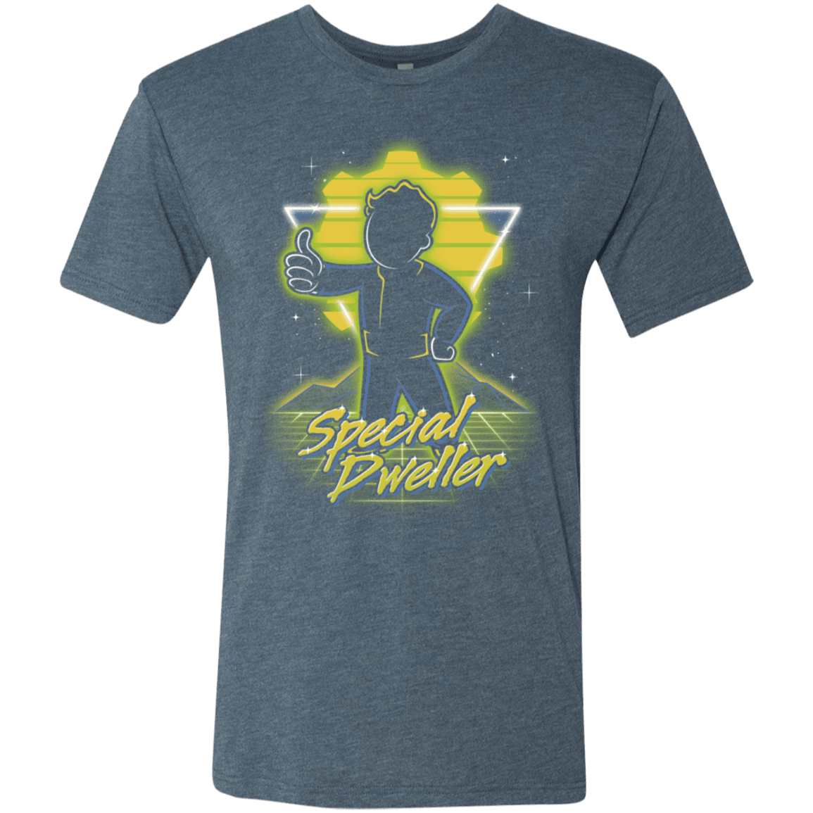 T-Shirts Indigo / S Retro Special Dweller Men's Triblend T-Shirt