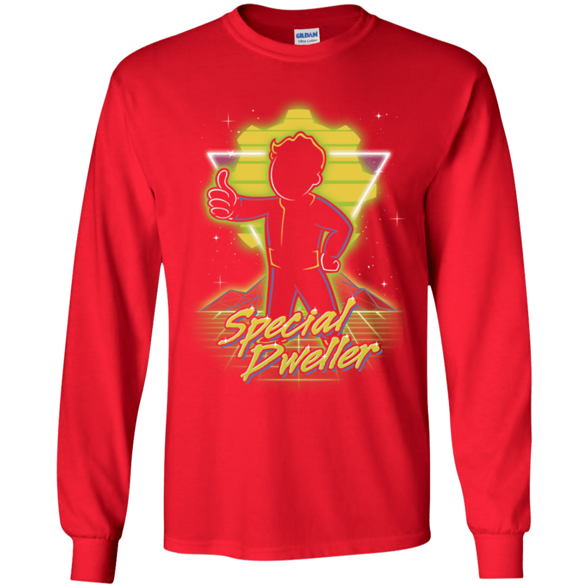 T-Shirts Red / YS Retro Special Dweller Youth Long Sleeve T-Shirt