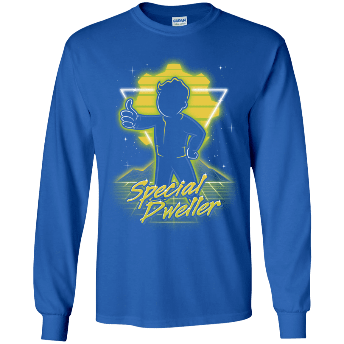 T-Shirts Royal / YS Retro Special Dweller Youth Long Sleeve T-Shirt