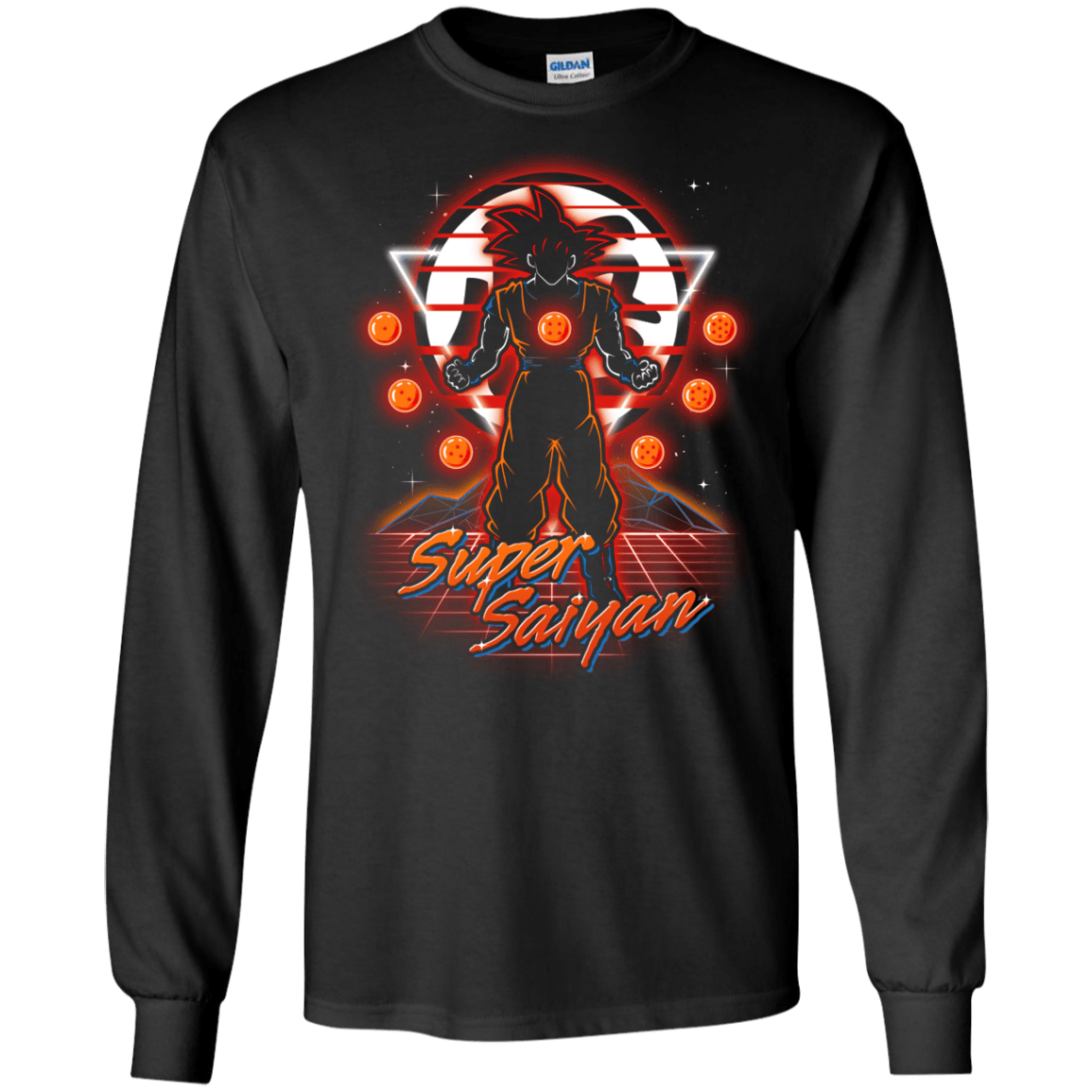 Retro Super Saiyan Men's Long Sleeve T-Shirt