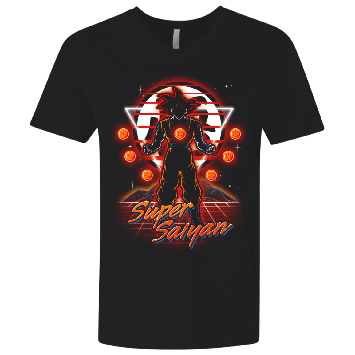 Retro Super Saiyan Men's Premium V-Neck