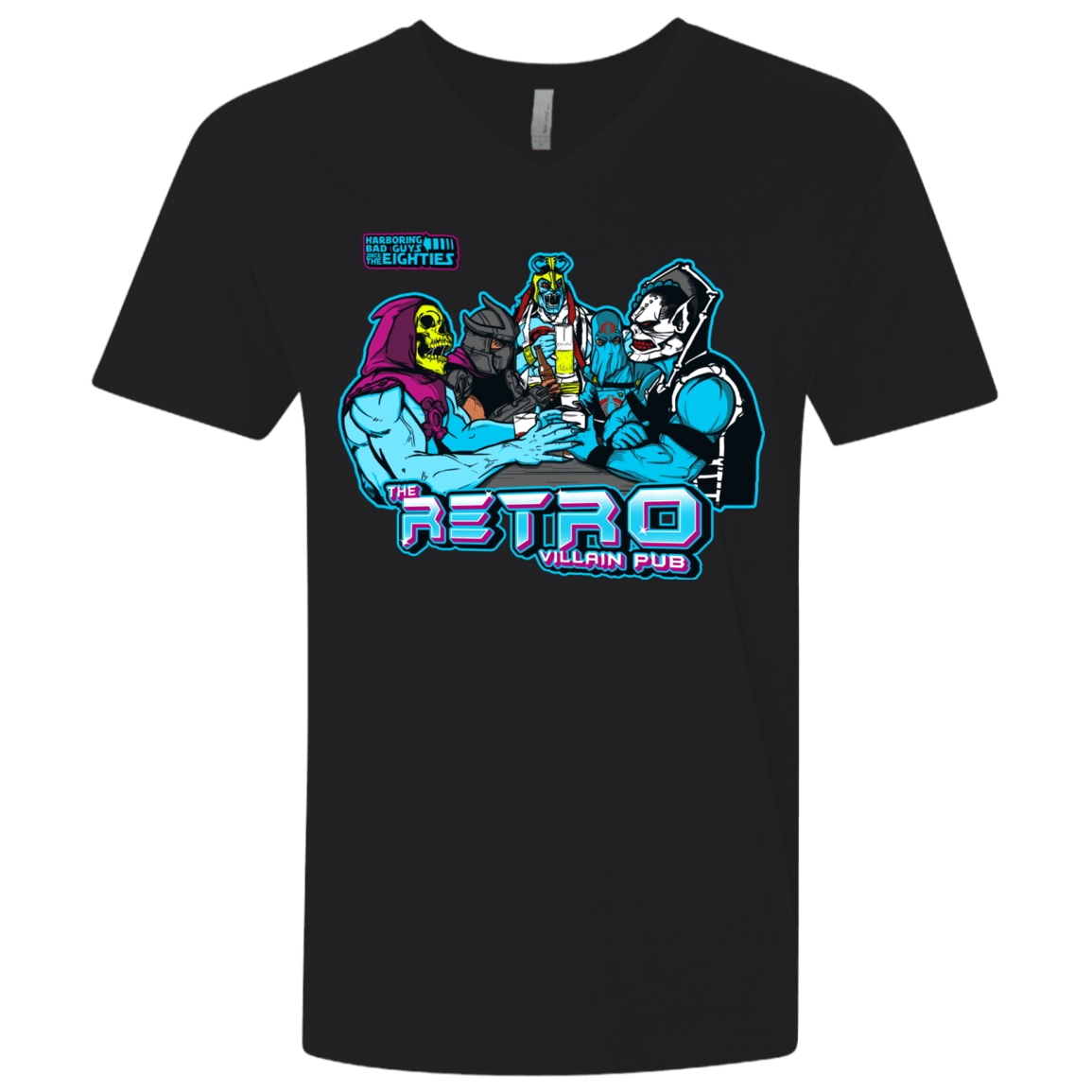 T-Shirts Black / X-Small Retro Villain Pub Men's Premium V-Neck