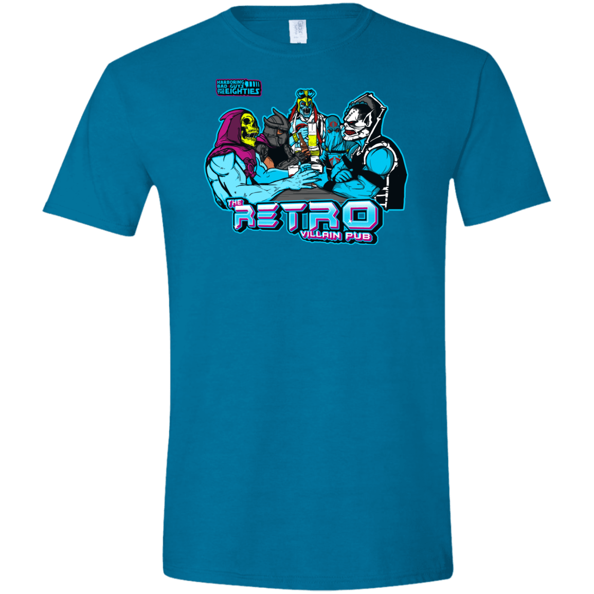 T-Shirts Antique Sapphire / S Retro Villain Pub Men's Semi-Fitted Softstyle