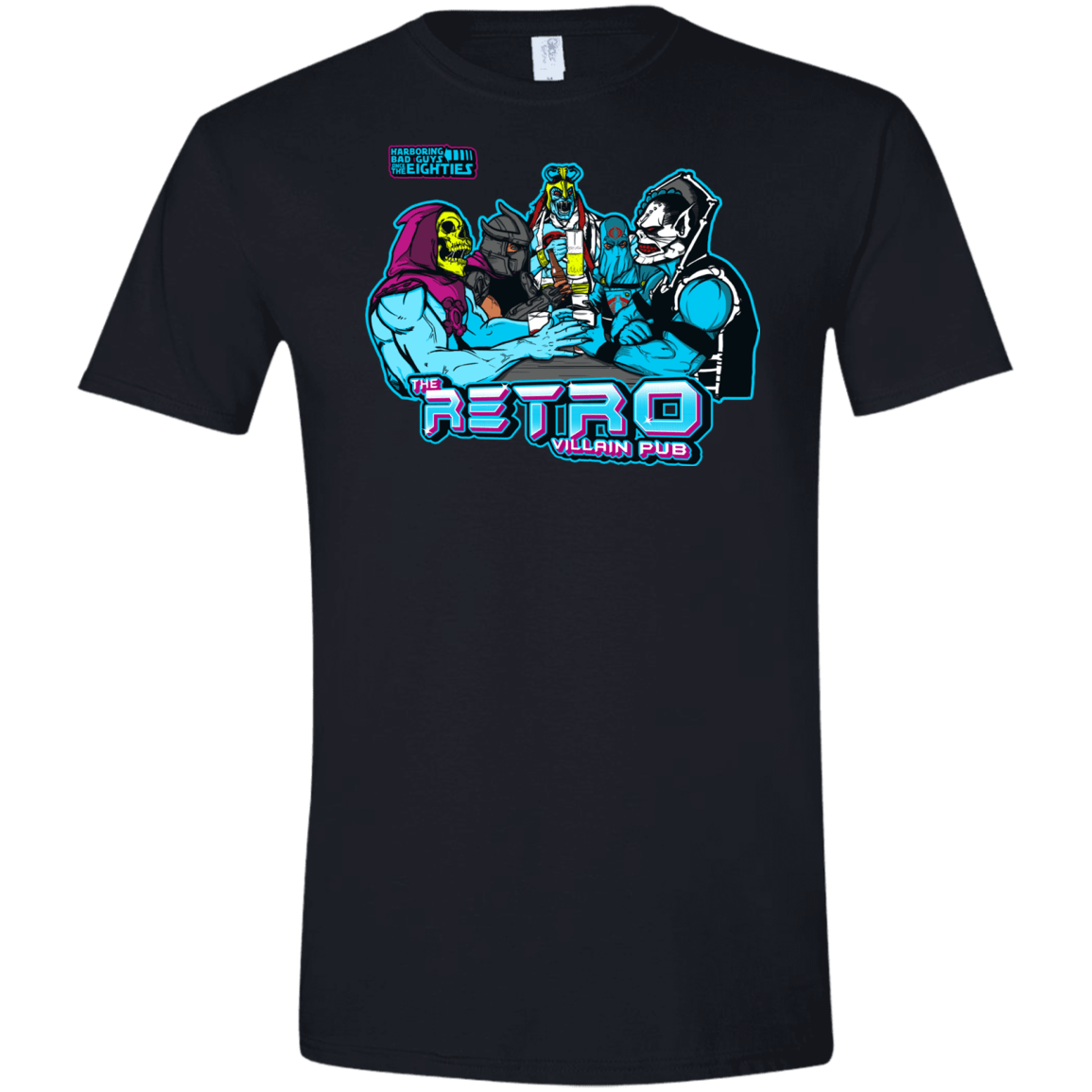 T-Shirts Black / X-Small Retro Villain Pub Men's Semi-Fitted Softstyle