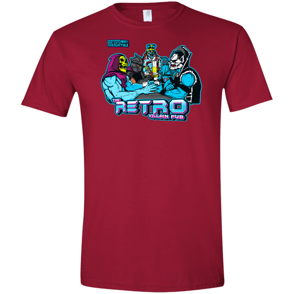 T-Shirts Cardinal Red / S Retro Villain Pub Men's Semi-Fitted Softstyle