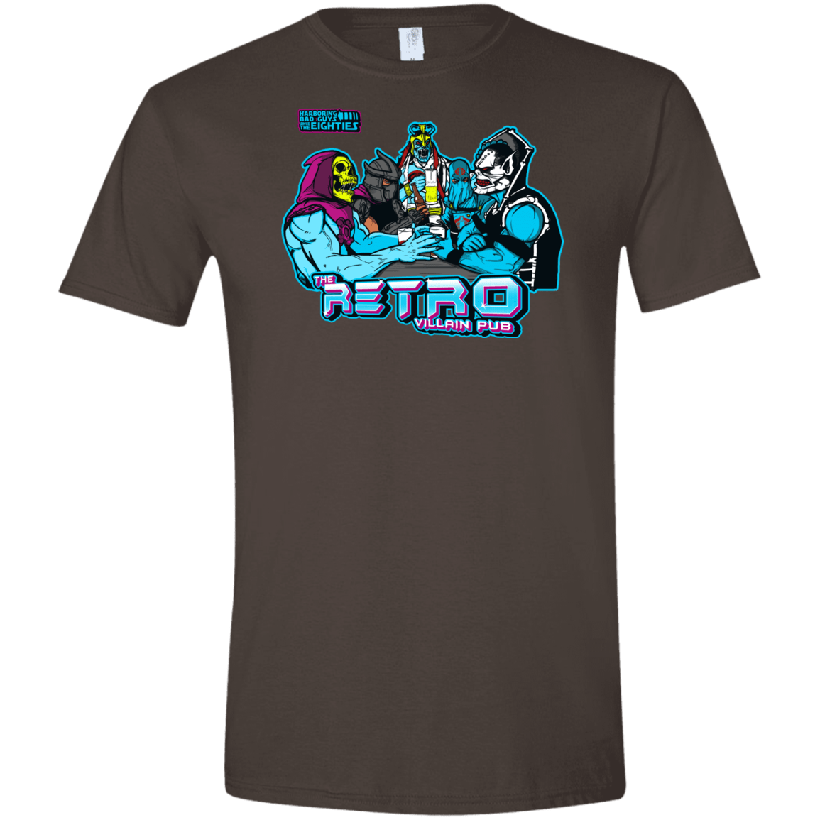 T-Shirts Dark Chocolate / S Retro Villain Pub Men's Semi-Fitted Softstyle