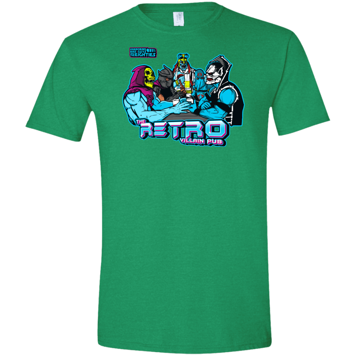 T-Shirts Heather Irish Green / S Retro Villain Pub Men's Semi-Fitted Softstyle
