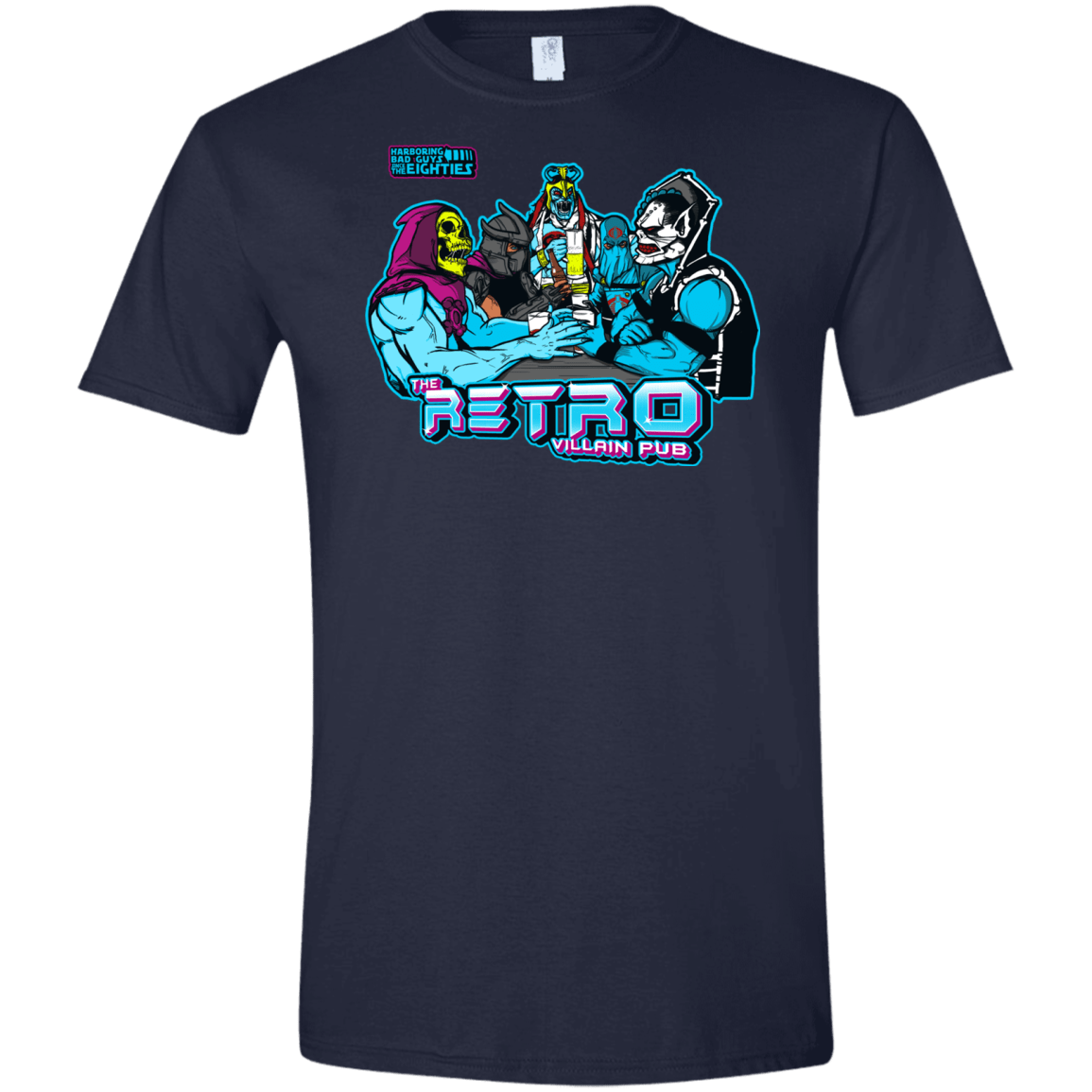 T-Shirts Navy / X-Small Retro Villain Pub Men's Semi-Fitted Softstyle